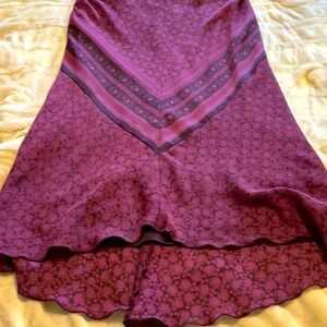 Express Purple High Low Skirt